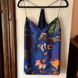 J.Crew silk floral v-neck tank top